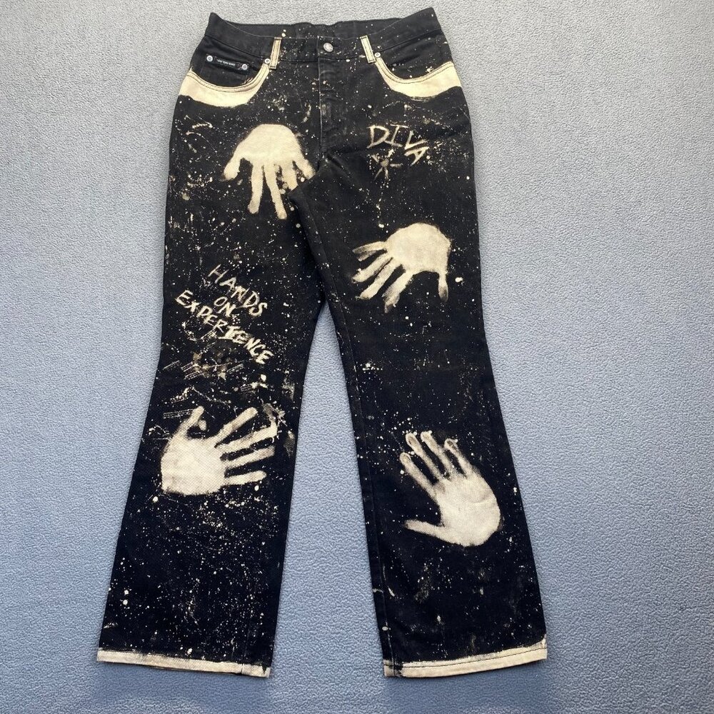 New York & Company Women's Boot Cut Black Jeans‎ Dark Wash Stretch Size 14Petite - Picture 13 of 13